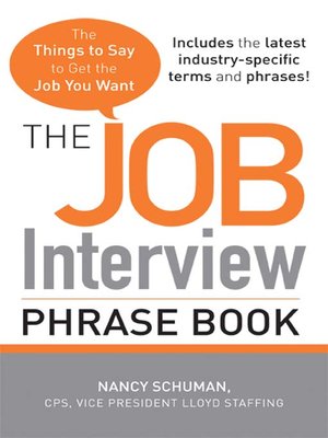 cover image of The Job Interview Phrase Book